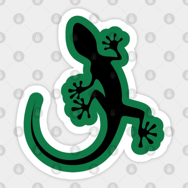 Gecko Lizard Crawling Up Graphic Novelty Design Sticker by interDesign